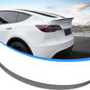 Spoiler for Tesla Model Y Rear Wing Model 3 Rear Trunk Lip Tail Wing Compatible with 2021-2025 Tesla Model Y & Model 3 Accessories (Matte Carbon) Not fit 2025 Juniper