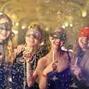 5 x Black Lace Eye Masquerade Mask for Women Halloween Party Cosplay Decoration Costume Accessories, Women's Prom Mask Disguise for Mardi Gras Party (Steady)