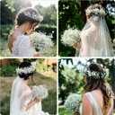 Babys Breath Artificial Flowers, 30 pcs White Flowers Artificial Real Touch Faux Flowers Bouquet Look Real Fake Flowers for Wedding Party Home Garden Tables Centerpieces Office Arrangements Decoration