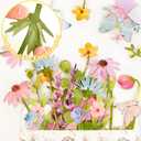 Wildflower Party Decorations Butterfly Flower Banner Flower Leaves Banner Butterfly Garland for Wall Garden Spring Baby Shower Wedding Backdrop Decor