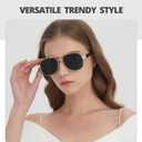 2 x LVIOE Aviator Polarized Sunglasses for Men Women Trendy Classic Retro Shades with UV400 Protection for Driving Fishing LS1204 (A1 Gold Black/Grey)