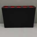 ZLCA Trading Card Storage Box 5-Row with Handle, MTG Storage Box Holds 3900+ Cards with Commander Display, Top Loaders Organizer Case for TCG PTCG Sport Card(Black)