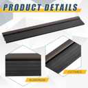 Blulu 48" Aluminum Exterior Door Threshold 5 5/8" Swing Threshold Black Heavy Duty Aluminum Door Sill Pan for Weatherproof & Easy Install for Residential/Commercial Use (1 Pcs), 5 5/8" Wide X 48"