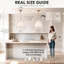 Modern Pendant Light Fixtures with White Tapered Fabric Shade, 16" Drum Pendant Hanging Light, 3-Light Gold Chandeliers for Kitchen Island, Dining Room, Entryway, Foyer, Bedroom