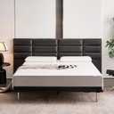 Amazon Basics Memory Foam Mattress, Soft Plush Feel, 10 Inch, Queen, White/Grey