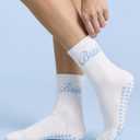 xo, Fetti Bride Pilates Sock - Grippy Bottom | Bachelorette Party, Bridal Shower, Wedding Gift, Bride Tribe, Something Blue, Bridal Socks