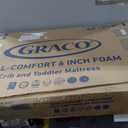 Graco 6-Inch Dual-Comfort Crib & Toddler Mattress - GREENGUARD Gold, CertiPUR-US Certified Foam, Machine Washable Cover with 100% Waterproof Surface, Fits Standard Full Size Baby Crib and Toddler Bed, 52x28x6 Inch