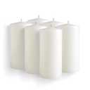Simply Soson White Pillar Candles Bulk - 2.75x6 Inch, Set of 6 Unscented Pillar Candles, Elegant Tall Pillar Candle, Round Cone tip Pillar Candle for Home Decor, Dinner, Wedding, Party