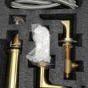 Deck Mount Tub Faucet Brushed Gold, 3 Hole Tub Faucet Set for Bathroom Sink, Brass Roman Bath Tub Faucets, Gold Bathtub Faucet Set, 2 Handle Deck Mount Bath Faucet Filler with Valve - Huifeidezhu