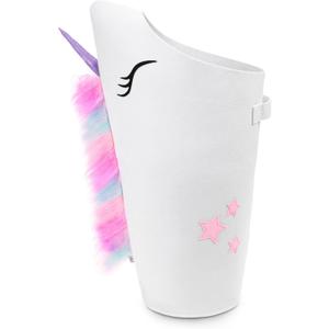 Pikl Girls Laundry Hamper - Patented Unicorn Design with Carry Handle - Kids Laundry Basket for Bedroom