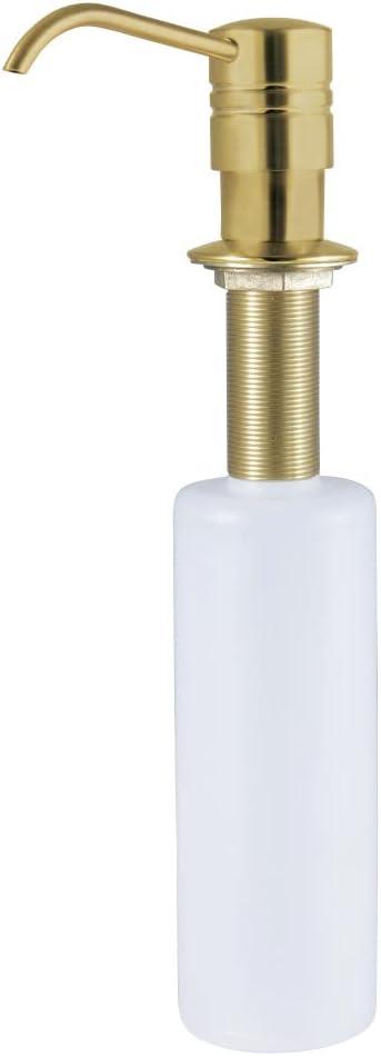 Kingston Brass SD2617 Straight Nozzle Metal Soap Dispenser, Brushed Brass