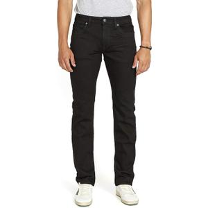 Buffalo David Bitton Men's Straight Six Jeans (42W x 32L, Crinkled and Dark Black)