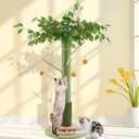 Cat Scratching Post for Indoor Cats Adults, 45 Inch Tall Cat Scratcher with Sisal Rope, Large Cats Scratching Posts with Hanging Ball for Kittens and Medium Large Cats