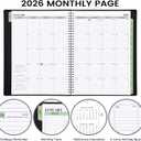 2 x 2026 Planner - 11.38'' x 8.74'', Weekly & Monthly Planner Notepad 2026, Jan. 2026 - Dec.2026, Appointment Book 2026, 60 Minutes Interval, Monthly Tabs, Faux Soft Leather, Spiral Bound - Black