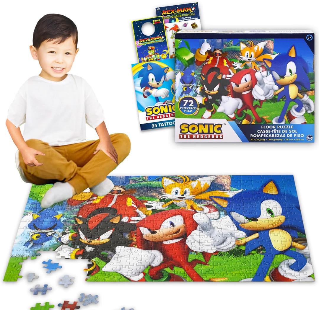 Sonic The Hedgehog™ Floor Jigsaw Puzzle 72 Pieces NEW