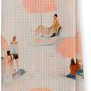 Summer Coastal Kitchen Towels - Summer Beach Hand Towel for Bathroom, Tropical Kitchen Towels for Farmhouse, Nautical Blue Wave Ocean Sandbeach Hand Tea Towel, 16x24inch