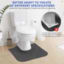 Toilet Rugs U Shaped Washable,Toilet Mat U Shape for Bathroom, 4 Pack, Dark Gray|Adjustable Inner Ring for Custom Fit and Prevents Shifting,Crease-Free Package,Non Slip Washable
