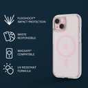 Tech21 EvoCrystal for iPhone 16e / 15 - Compatible with MagSafe - Impact Protection Case - Pink