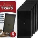 LULUCATCH Super Glue Traps 6 Pack for Mice & Snakes, Larger, Heavier Sticky Traps with Non-Toxic Glue. Sticky Mouse Traps Indoor, Easy to Set, Pet Safe Pest Control
