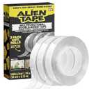 ALIEN TAPE Double Sided Tape Heavy Duty, Nano Tape, Double Sided Mounting Tape, Heavy Duty Double Sided Tape for Walls, Wall Tape, Clear Adhesive Tape for Poster Photo Wall Décor As Seen on TV 30 Feet