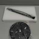 Paper Towel Holder Countertop, One-Handed Tear, Stainless Steel, Weighted Base, Black, Paper Towel Roll Holder Stand with Ratchet Mechanism for Kitchen Bathroom Farmhouse Essentials Decor Accessories