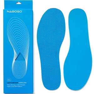 Naboso Activation Sensory Insole, Thin Men's and Women's Textured Anti-Fatigue Shoe Inserts That Best Stimulate The Feet to Improve Posture, Balance, and Foot Strength (Medium)