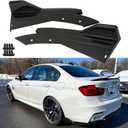 Universal Car Rear Bumper Lip Splitters Fins Spoiler Canards Diffuser Side Fin Scratch Black Mudguards Protector - Gloss Black,C