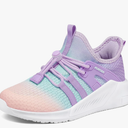 RUNSIDE Girls Tennis Shoes Lightweight Sports Kids Sneakers Lace-up for Running/Walking, Toddler/Little Kid/Big Kid Size 8 Toddler