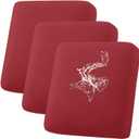 hyha Waterproof Couch Cushion Covers, Stretch Sofa Couch Seat Slipcover for Dog Washable, Non-Slip Waterproof Outdoor Cushion Covers for Patio Furniture Replacement (3 Pieces, Wine Red)