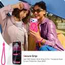 2 x Stronger Magnetic & Shockproof for iPhone 17 Pro Case,Fit for MagSafe, with Screen Protector & Wrist Strap, Military-Grade Drop, Translucent Slim for iPhone 17 Pro Case, Hot Pink