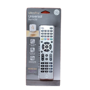 GE 4-Device Universal TV Remote Control in Brushed Silver