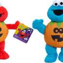 Just Play Sesame Street Elmo & Cookie Monster Small Halloween Plush 2-Pack, Sustainable Stuffed Animal, Soft Plushie, Kids Toys for Ages 18 Month