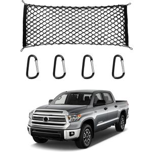 for Toyota Tundra Envelope Style Truck Bed Cargo Net - Fits 2013-2024 2025 2026 Tundra Accessories Cargo Net for Pickup Truck Bed - Heavy Duty Carabiners