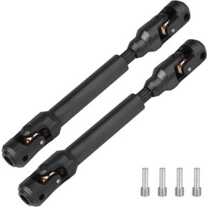 2pcs Hobbyfire 1/10 RC Crawler Drive Shafts Steel Universal Joint Driveshaft Heavy Duty for Axial SCX10 II III TRX4 Redcat Gen8 Gen7 Element Upgrades Parts(104-148mm)