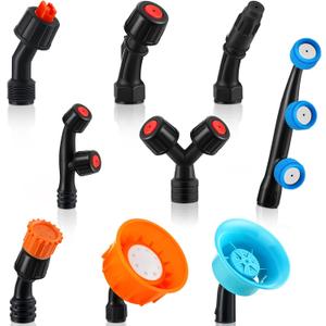 9 Pieces Spray Nozzle Tips Multifunctional Spray Combination Adjustable Nozzles Replacement Garden Part Pump for Replacing Backpack Farm Water Pump Orchard Garden