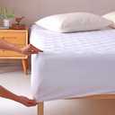 evoLive 100% Waterproof Coated Microfiber Mattress Productor 15" Deep Pocket (White, King)