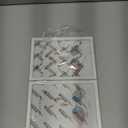 FOREV 5x7 Double Picture Frame Wooden Hinged Photo Frame Definition Glass Stand Vertically on Desktop or Tabletop White
