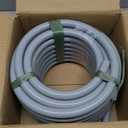 (1/2" Dia * 50 Feet) Yariwiz Flexible Electrical Conduit Liquid Tight PVC Conduit Kit with 5 PCS Coupling, 3 PCS Elbow and 10 PCS Strap, Sealtight Seal Flex Liquidtight Wire Outdoor Non Metallic Grey