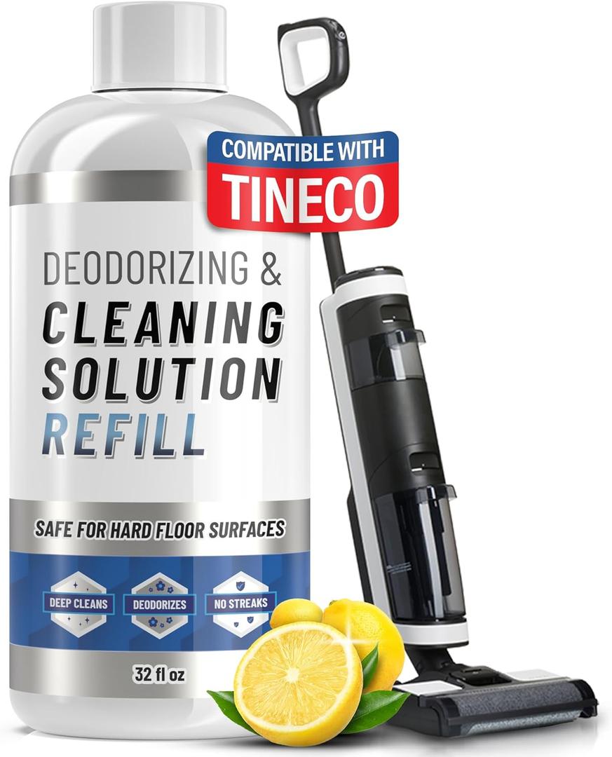 Floor Cleaning Solution compatible with Tineco iFLOOR, FLOOR ONE S3, S5, S6, and S7 (Except Steam Models) Residue & Streak Free Floor Cleaner, Safe for Pets - Vacuum Mops Cleaning Solution Refill
