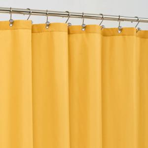 ALYVIA SPRING Yellow Shower Curtain or Liner with 3 Magnets - Soft Hotel Quality Fabric Shower Curtain for Bathroom, Light-Weight & Machine Washable - Standard Size 72x72, Mustard Yellow