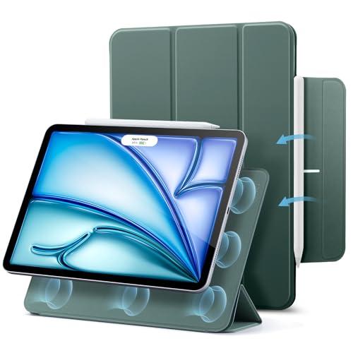 ESR for iPad Air 11 Inch Case M4/M3/M2 (2026/2025/2024), iPad Air 5th/4th Gen (2022/2020), Powerful Magnetic Attachment, Slim Trifold Stand Case, Auto Wake/Sleep, Durable Protection, Forest Green