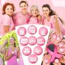 Soulchen 100 Pcs Breast Cancer Awareness Stress Balls 1.57 Inch Pink Ribbon Inspirational Foam Relief Stress Balls Gifts for Breast Cancer Awareness Month Bulk Charity Party Favors