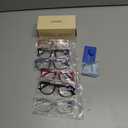 CCVOO 6 Pack Blue Light Blocking Reading Glasses, Anti Headache/Glare/Eye Strain Readers Computer Eyeglasses Women/Men (6 Pack Mix,1.00)