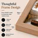 JCJMY 20x24 Picture Frame with 16x20 Mat, Display Photo 16x20 with Mat or 20 x 24 Without Mat, Wall Hanging Large 20 by 24 Poster Frame with Plexiglass, Rustic Brown