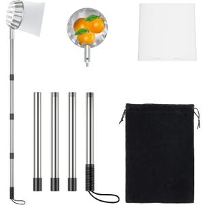 Fruit Picker Pole with Basket, 5.5 FT Adjustable Pole with Soft Bag for Apple, Pear, Lemon, Orange, Apricot, Mango, Limes, Nectarines, Grapefruit, Plums, Cherry, Persimmons Tree Picker