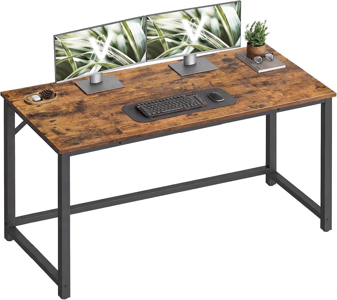 VASAGLE Computer Desk, Steel Frame Gaming Desk for Home Office, 47.2 Inch