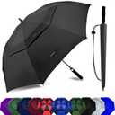 Baraida 54 Inch Large Golf Umbrella Windproof Auto Open for Rain | Vented Double Canopy, Heavy-duty, Rainproof, Big Umbrellas for Rain(54 Inch,Black)