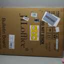 JILoffice Corkboard Bulletin Board 36 x 24 Notice Board, Black Aluminum Frame Wall Mounted Board for Office Home and School with 10 Push Pins