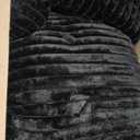 Headboard Pillow + A Long Neck Roll Pillow Body PillowFaux Fur Headboard Wedge Pillow with Removable Cover (Black, King76x8x20 inches)
