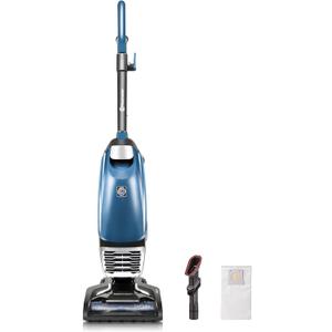 Vacmaster UB0302E Bagged Upright Vacuum Lightweight Cleaner 2-Motor Power Suction with HEPA Filtration, LED Headlight for Pet Hair, Carpet and Hardwood Floor, Blue